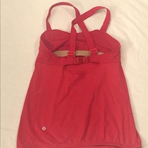 Red Lululemon Crossback Top
